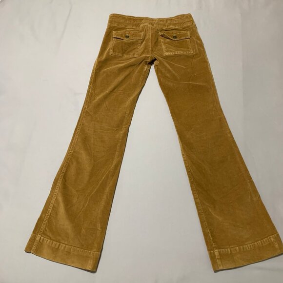 Hollister Y2K early-2000s Flare Corduroy Pants Women Size 3 Brown Low-rise - Picture 2 of 9